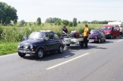 Gespann Fiat 500 mit Combicamp Handy