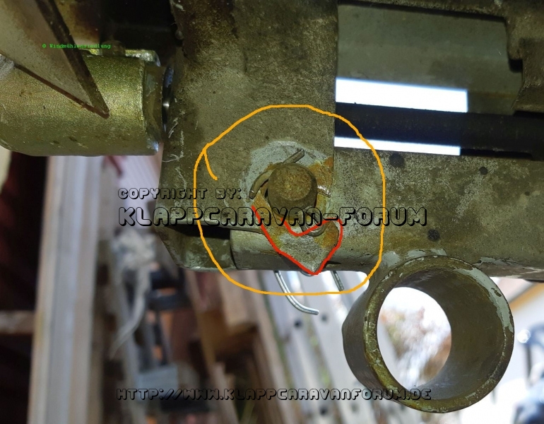 camptourist ct 6-1 - Lager der Stütze