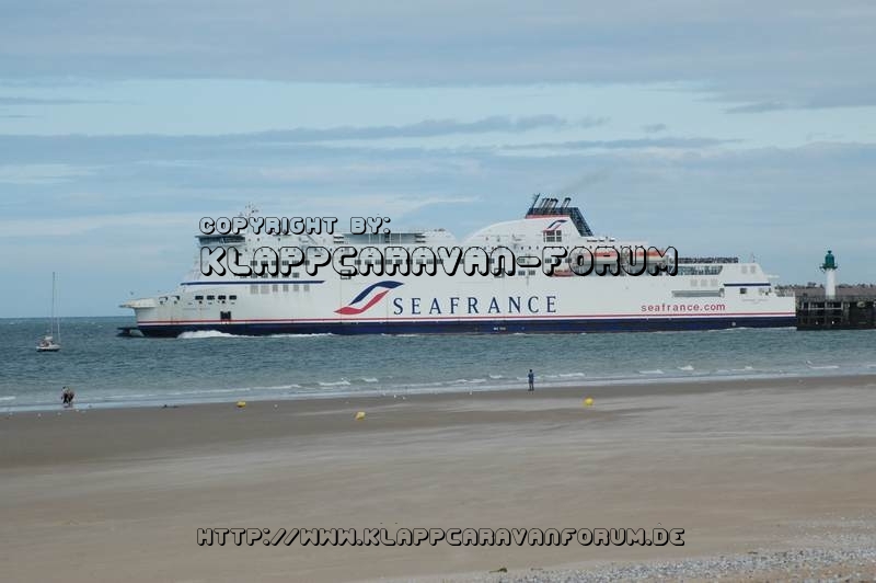 Auslaufende SeaFrance-Fähre in Calais